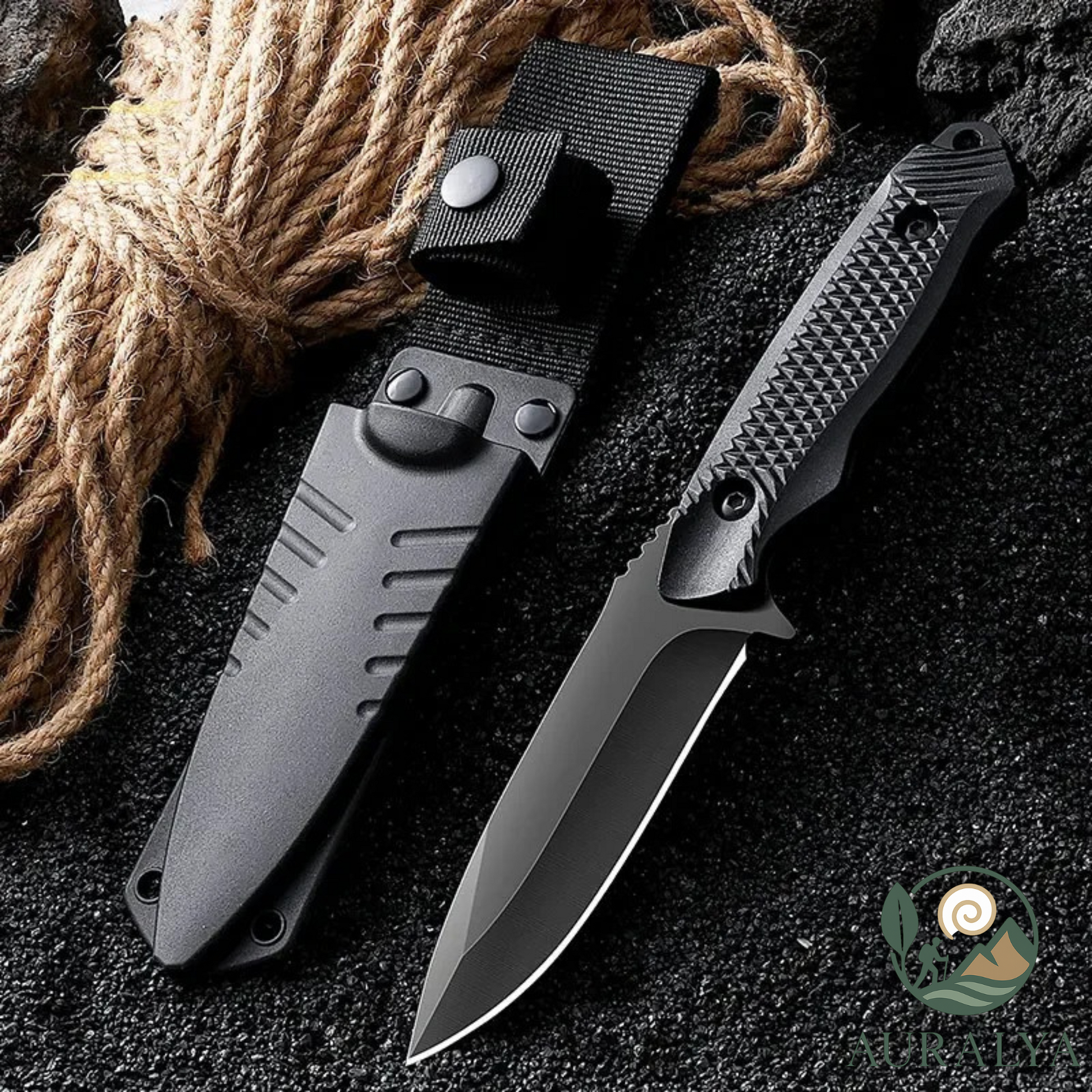 Couteau de Survie en Acier Inoxydable