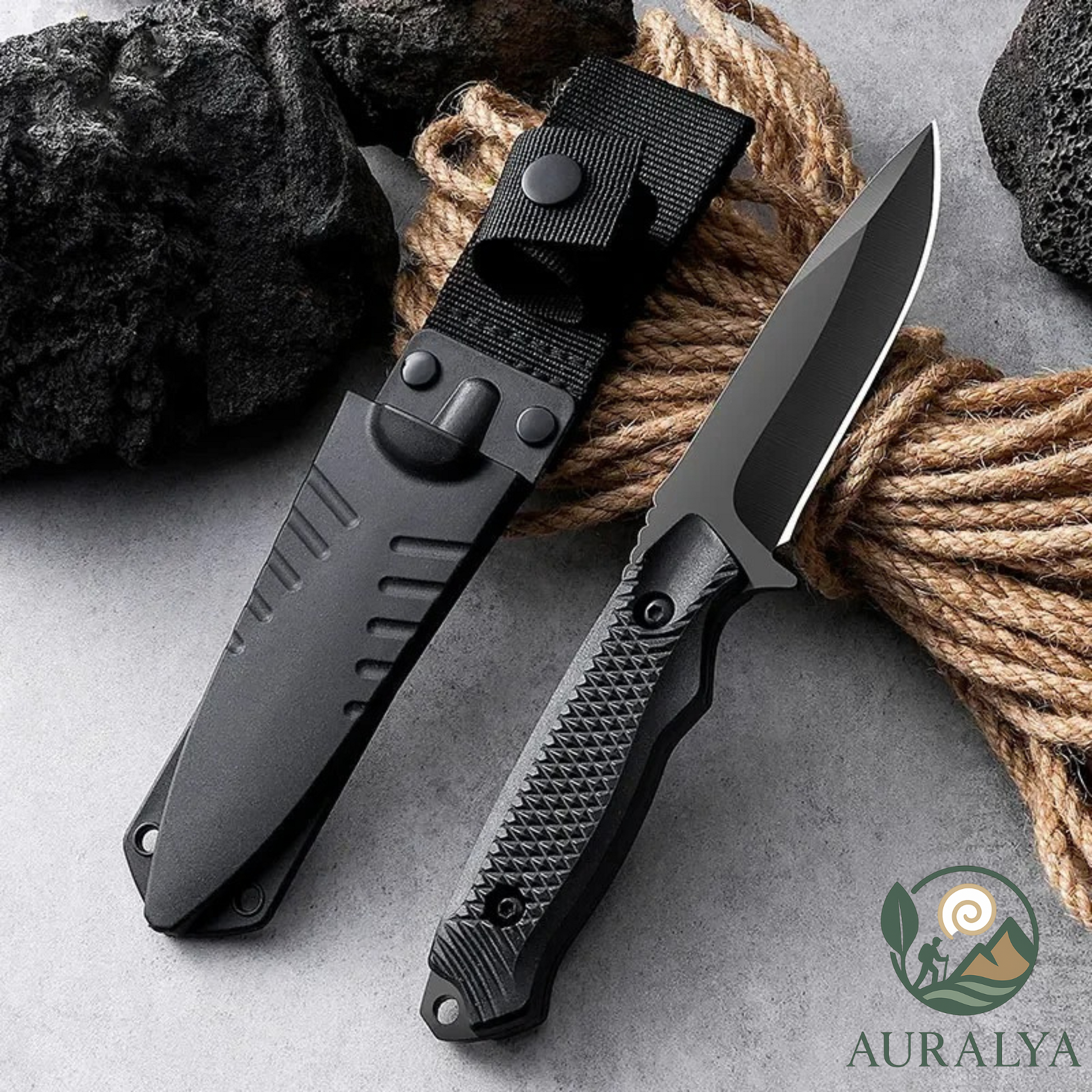 Couteau de Survie en Acier Inoxydable