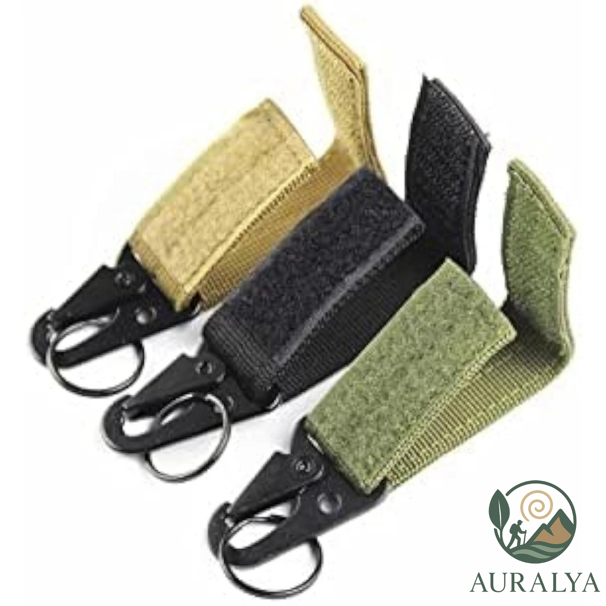 Mousquetons Tactiques en Nylon - lot de 3