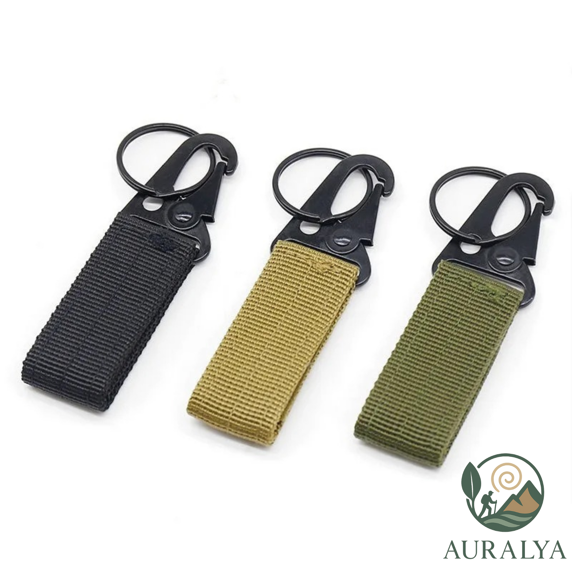 Mousquetons Tactiques en Nylon - lot de 3