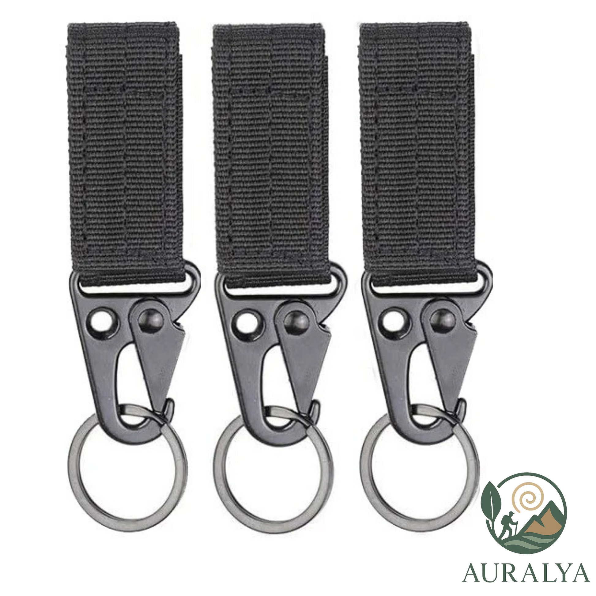 Mousquetons Tactiques en Nylon - lot de 3
