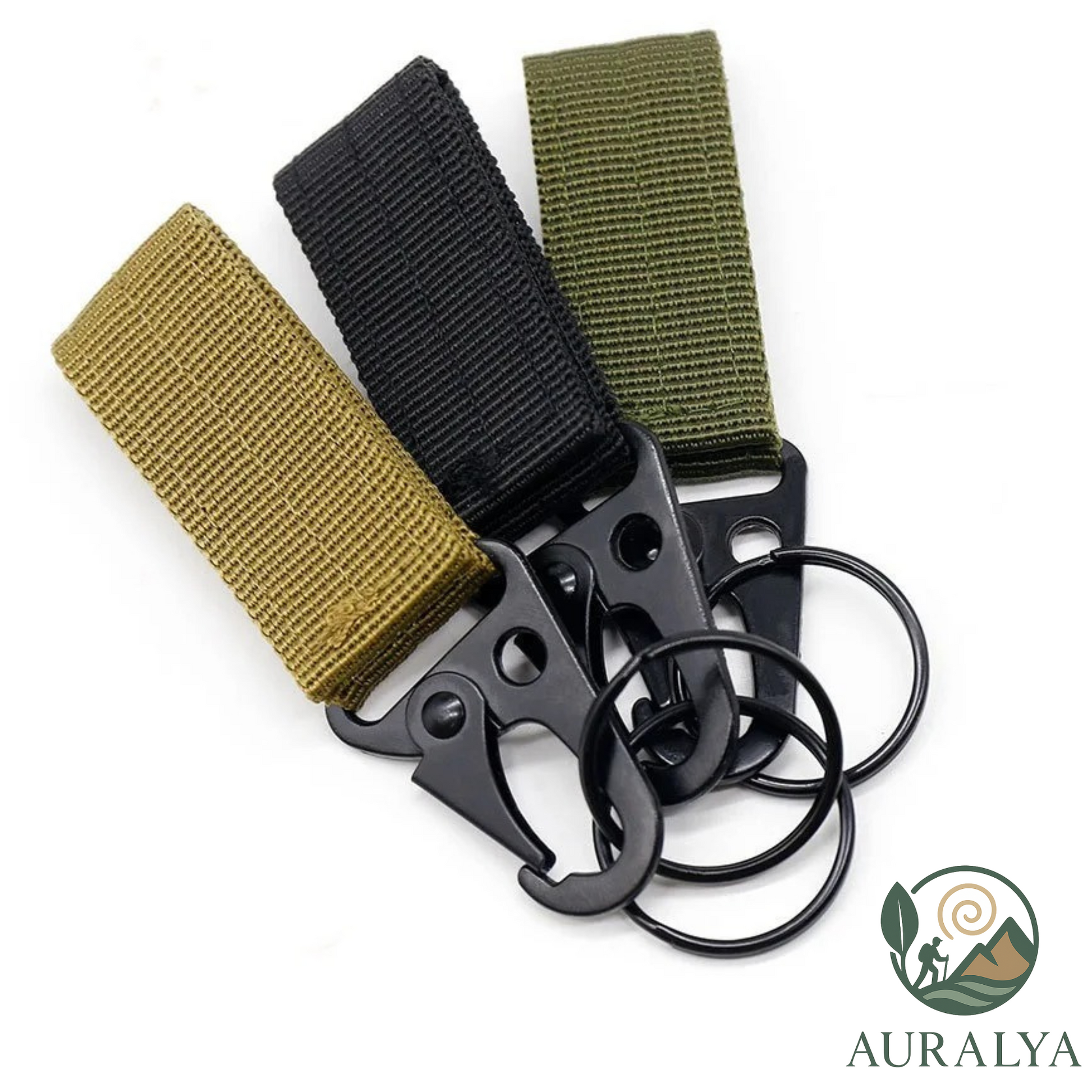 Mousquetons Tactiques en Nylon - lot de 3