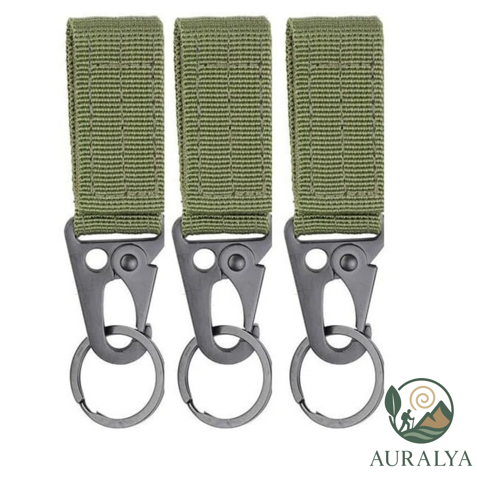 Mousquetons Tactiques en Nylon - lot de 3