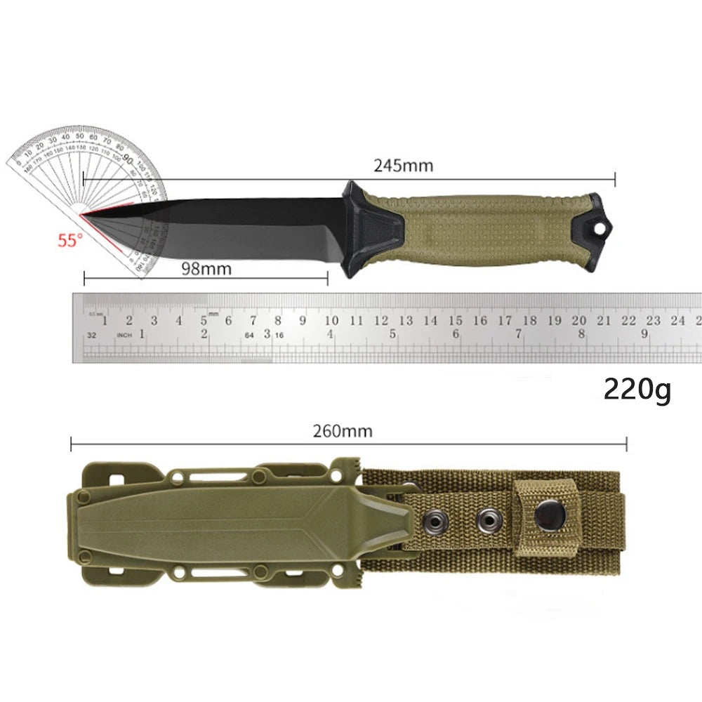 Couteau de Survie – Lame D2 + Étui
